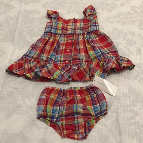Ralph Lauren Baby Girls Madras Dress - Picture 4 of 6